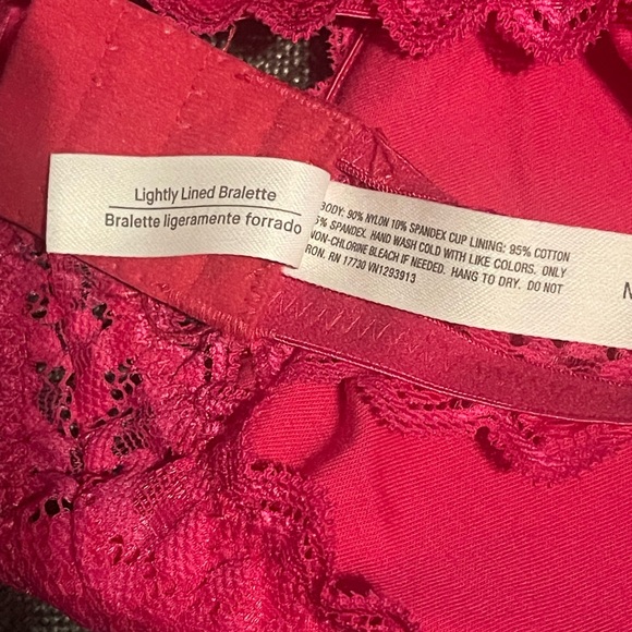 Auden Pink Lace Halter Bra Size Medium - Picture 6 of 6